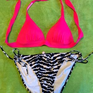 Victoria’s Secret Zebra and Hot Pink Bikini